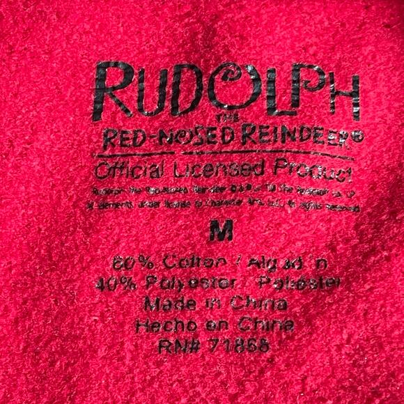 Rudolph the Red Nosed Reindeer Ugly Cute Christmas Sweatshirt Size Medium - Picture 4 of 4